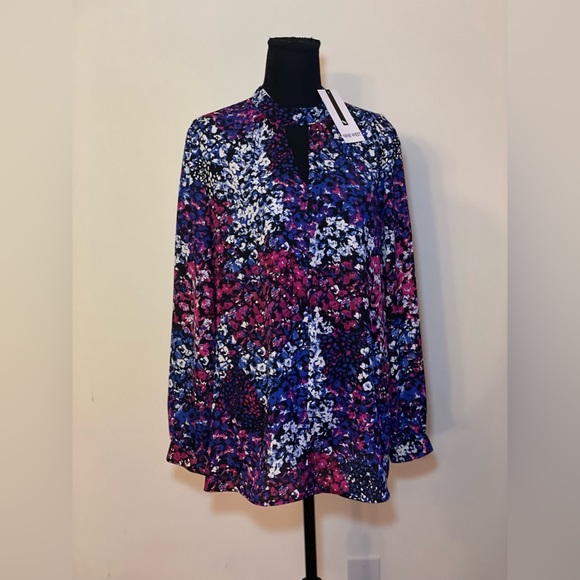 Nine West- Long sleeve floral blouse size L - Picture 2 of 10